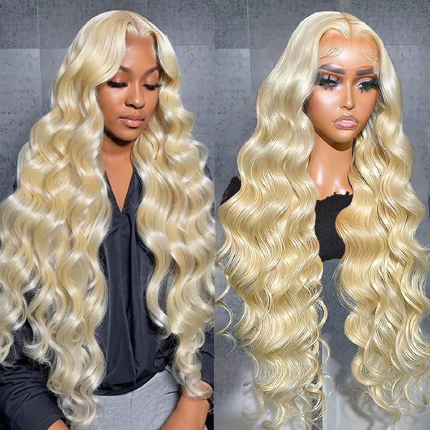 ANNELBEL 250% Density HD 13x4 Blonde Body Wave Lace Front Wigs Human Hair 24 Inch - Glueless Pre Plucked with Baby Hair 613 Honey Blonde - Natural Look for Daily Wear, Cosplay & Special Occasions