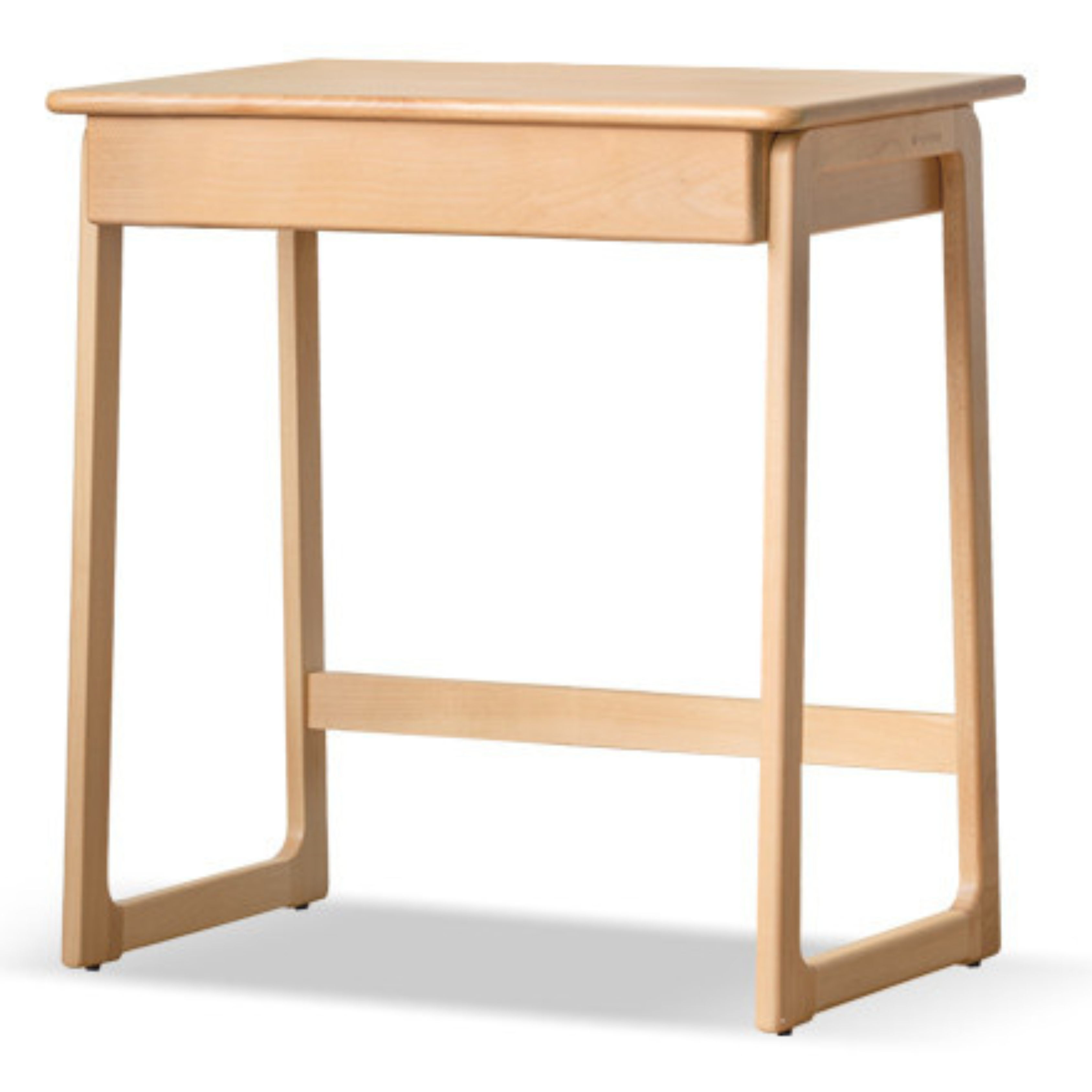 Solid Beech Wood Small Desk - Compact & Sturdy Home Office Desk for Study, Work, or Dorm Room - Perfect Workspace Solution for Small Spaces