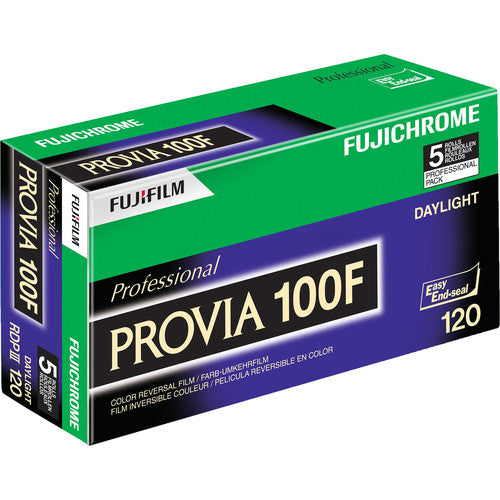 FUJIFILM Fujichrome PROVIA 100F Professional Color Slide Film - 120 Format Single Roll for Landscape, Portrait & Studio Photography