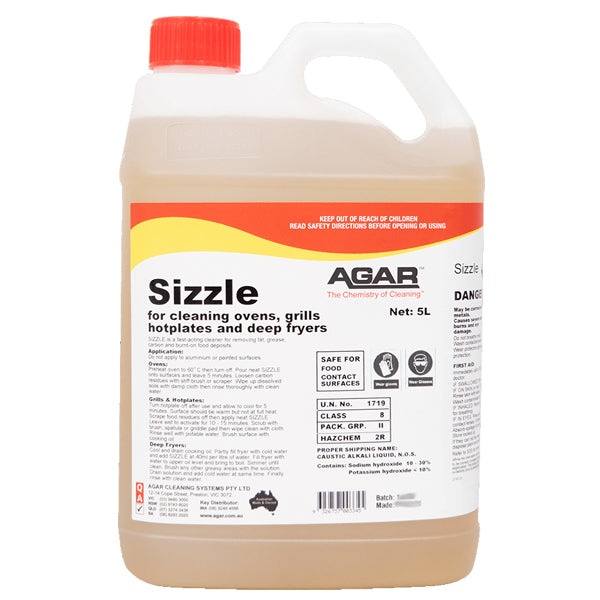 Agar Sizzle Oven and Grill Cleaner - Powerful Degreaser for Stubborn Grease & Burnt-On Food - Safe for All Ovens, Grills, Stovetops - Ideal for Kitchen Deep Cleaning & BBQ Maintenance