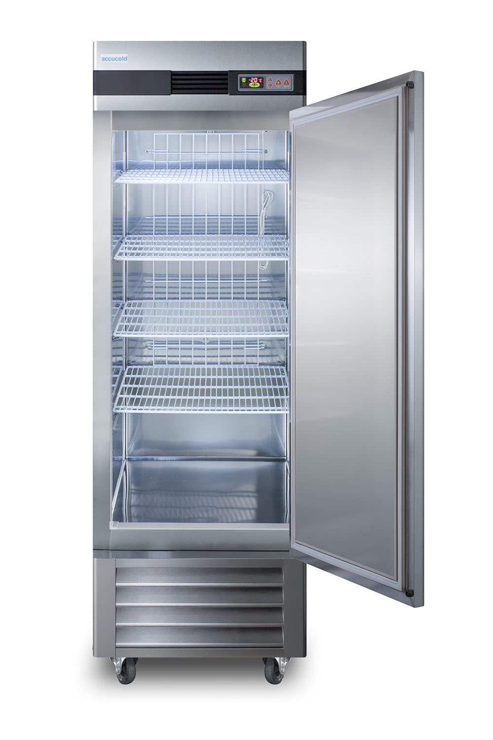 AccuCold AFS23ML 28 Pharmacy Freezer - 23 Cu. Ft. Stainless Steel Medical Freezer with Forced Air Cooling, Temperature Alarm & LED Control Panel - Ideal for Hospitals, Labs, and Vaccine Storage