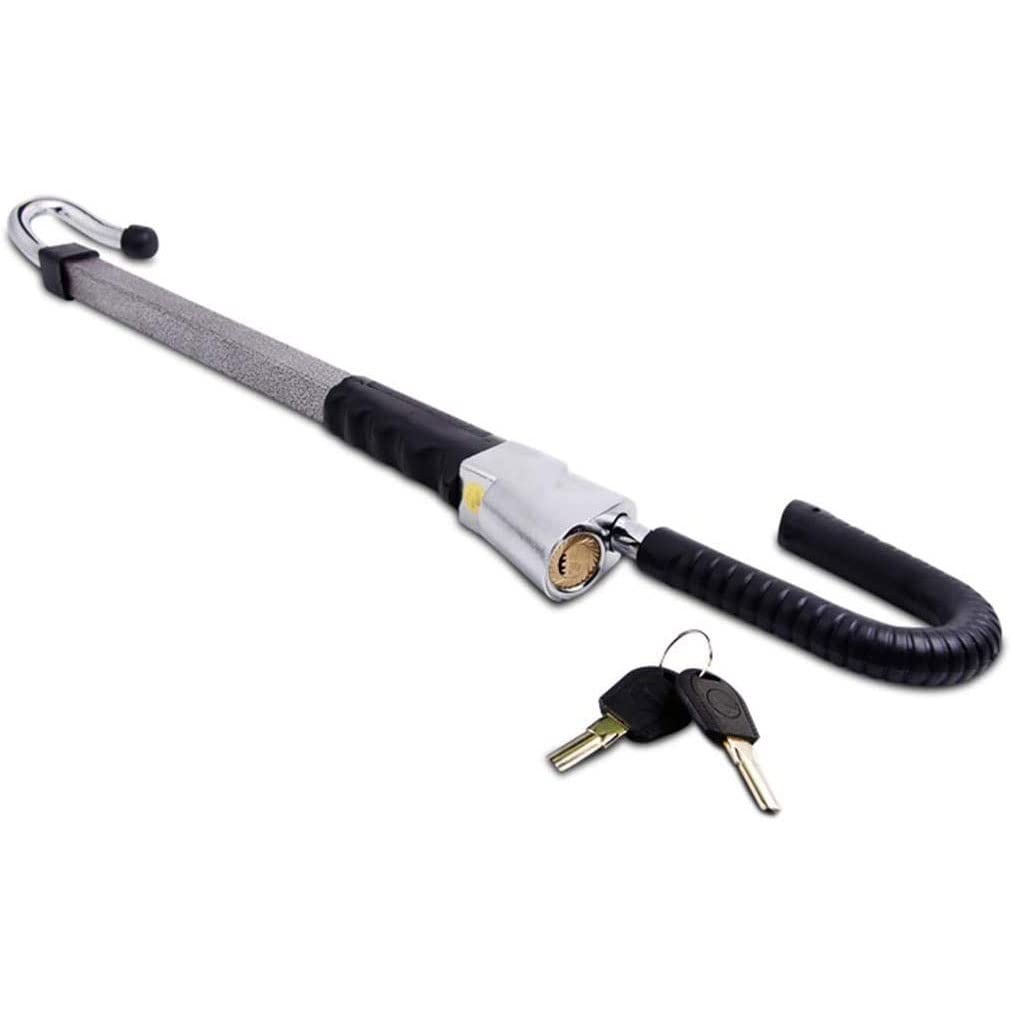 Odekai Anti-Theft Steering Wheel Brake Lock - Retractable Double Hook Car Clutch Pedal Lock for Enhanced Vehicle Security - Universal Fit for Cars, Trucks, SUVs & Vans - Includes 2 Keys - Perfect for Parking Lot Safety & Overnight Protection