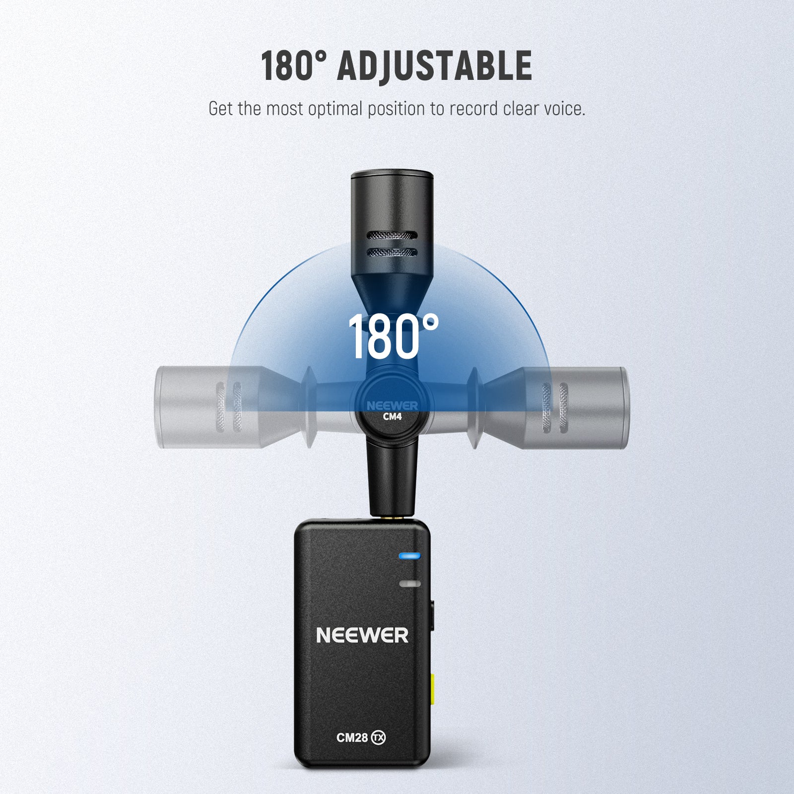 NEEWER CM4 Omnidirectional Mini Microphone with 3.5mm TRS for Podcasting, Streaming, Vlogging & Recording - Compact Condenser Mic for YouTube, Gaming, Interviews & Content Creation