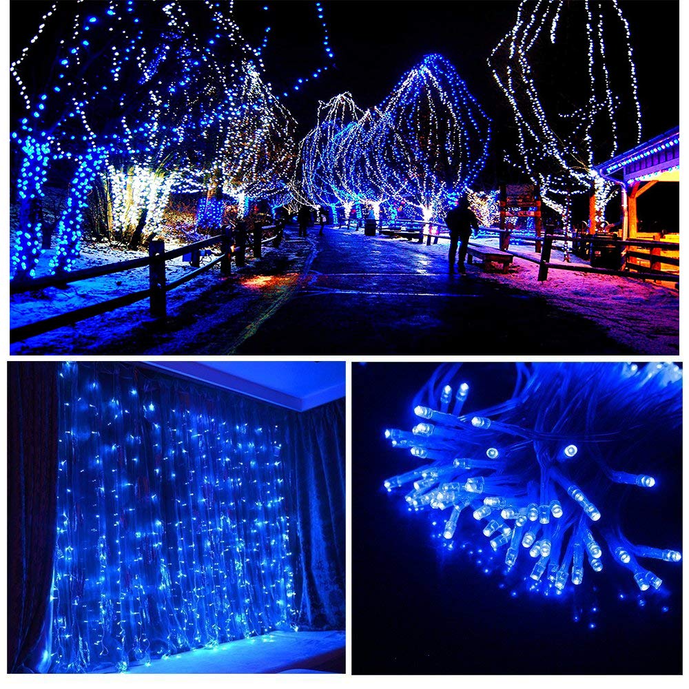 500 LED String Lights 165FT Waterproof Outdoor Lights with 8 Modes - Blue Fairy Lights for Wedding, Party, Garden, Patio, Home Decoration - Perfect for Christmas, Backyard, Bedroom & Holiday Decor