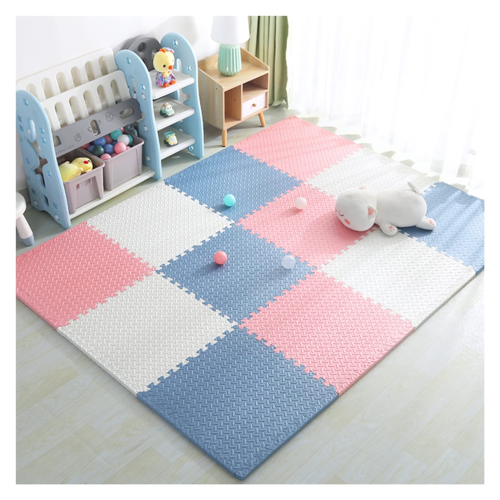 Interlocking EVA Foam Puzzle Exercise Mat - Non-Slip Gym Floor Tiles for Yoga, Home Workouts & Kids Play Area (24-Piece Set, 30x30x2.5cm) - Perfect for Home Gyms, Daycare Centers & Fitness Studios