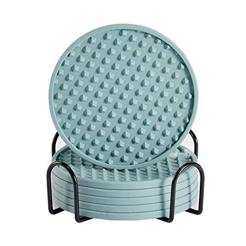 6 Pack Light Blue With Holder