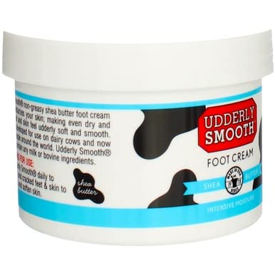 Udderly Smooth Lightly Scented Foot Cream - 8 oz (24 Pack) | Moisturizing & Healing Foot Care for Dry Cracked Feet - Perfect for Pedicures, Daily Foot Care & Gift Sets