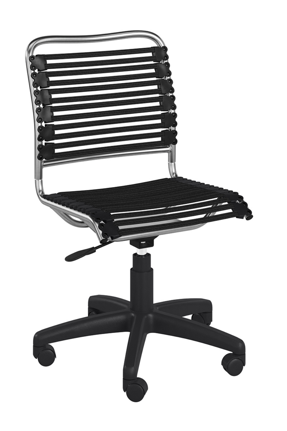 Allison Bungie Flat Low Back Office Chair - Ergonomic Mesh Desk Chair with Graphite Black Frame & Swivel Base - Perfect for Home Office, Computer Workstation & Conference Rooms