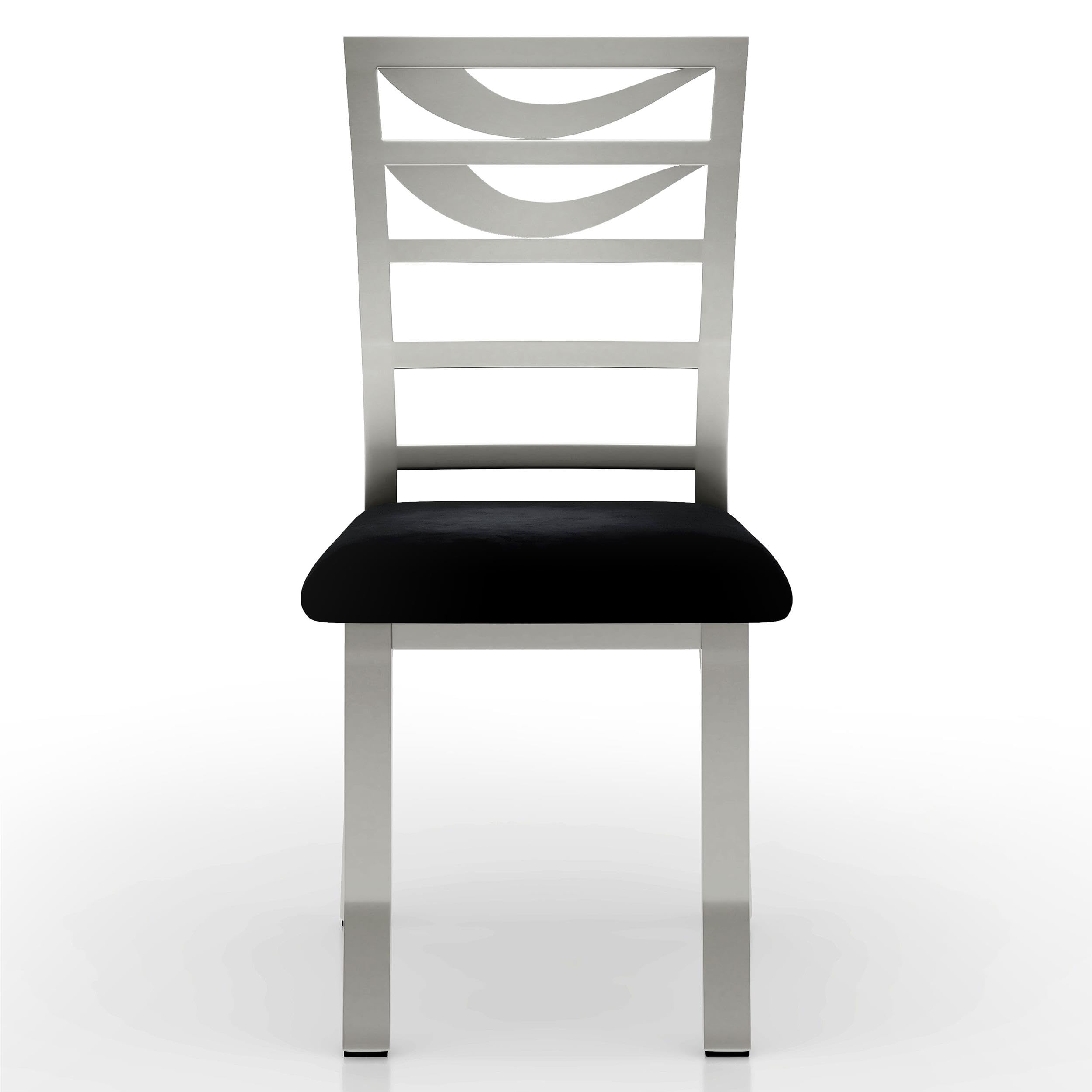 Furniture of America Catarina Metal Ladder-Back Dining Chairs, Set of 2 - Modern Kitchen & Dining Room Seating for Home, Restaurant, or Cafe