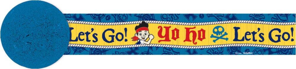 Disney Jake and the Never Land Pirates Crepe Streamers - Colorful Party Decorations for Birthday, Baby Shower & Pirate Theme Events