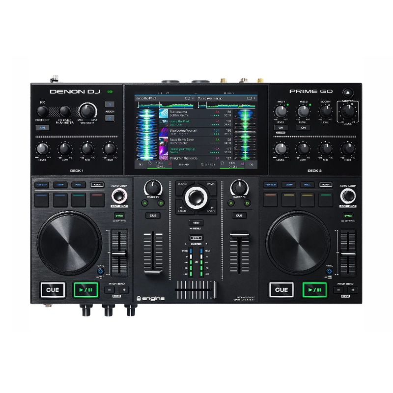 Denon DJ PRIME GO Portable Standalone DJ Controller with Rechargeable Battery - Perfect for Outdoor Events, Wedding DJs & Mobile Performances
