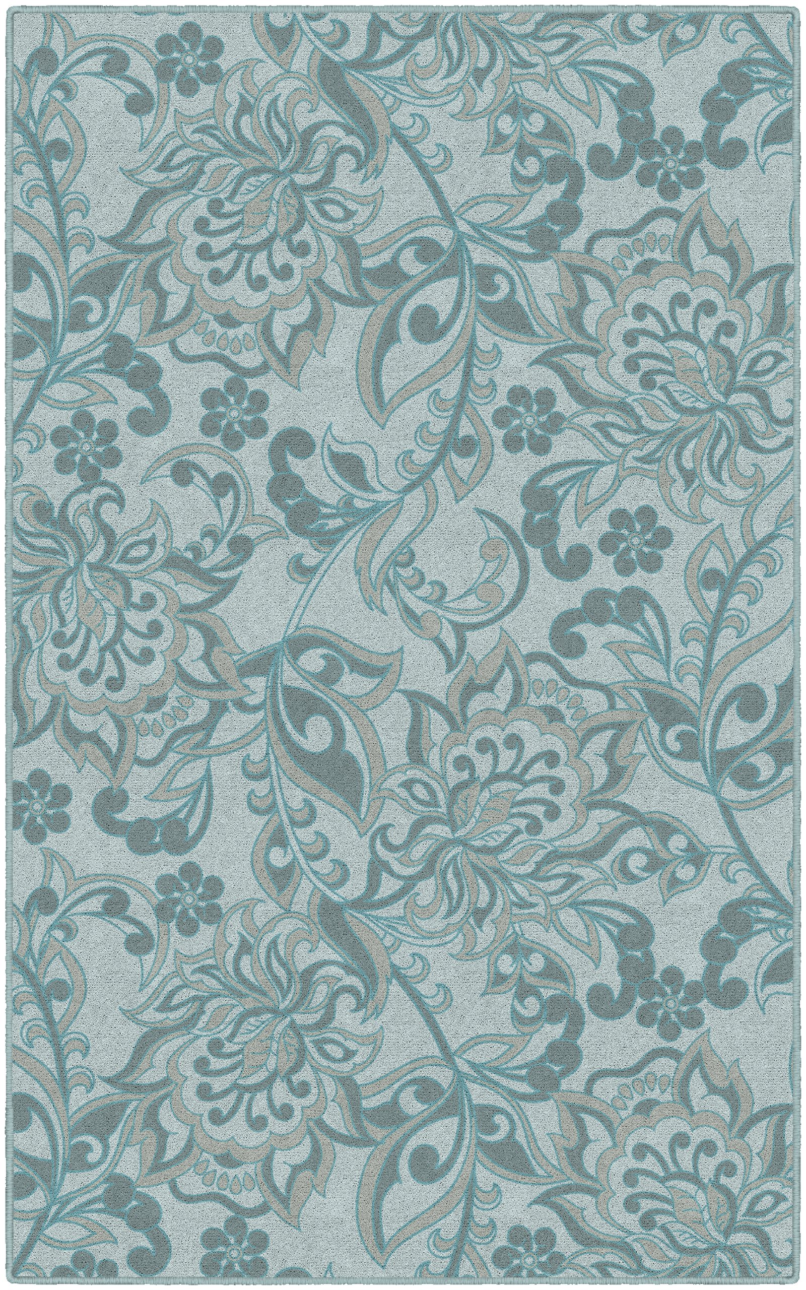 Brumlow Mills Jacobean Traditional Floral and Paisley Print Indoor Area Rug - 3'4