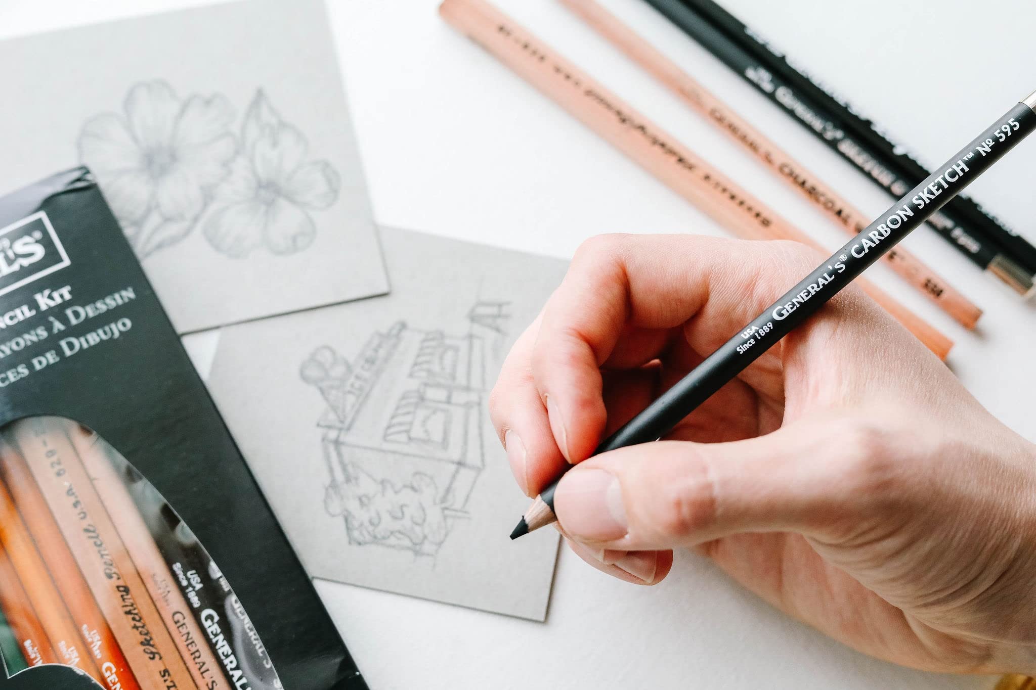 Professional Graphite Drawing Pencil Set - 12 Piece Assorted Sketching Pencils for Artists, Beginners & Students - Ideal for Sketching, Shading & Detailed Artwork - Perfect for Studio, Classroom & Home Use