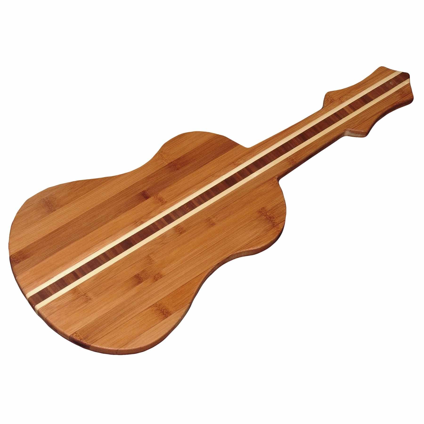 Premium Ukulele-Shaped Bamboo Cutting Board - 22