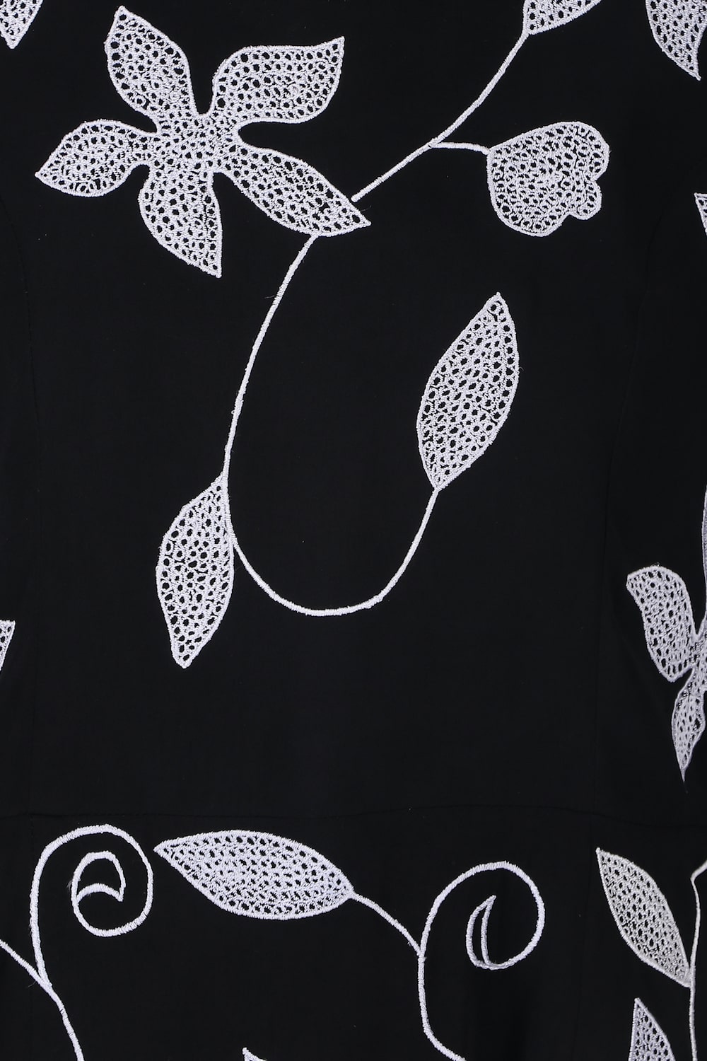 Embroidered Floral Vines Flared Abaya Dress - Elegant Muslim Women's Maxi Dress for Prayer, Wedding & Special Occasions