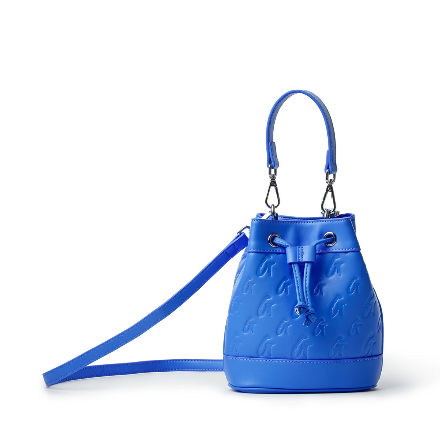 Mini Monogram Bucket Bag in Blue - Stylish & Compact Crossbody Purse for Women, Perfect for Daily Use, Travel & Shopping