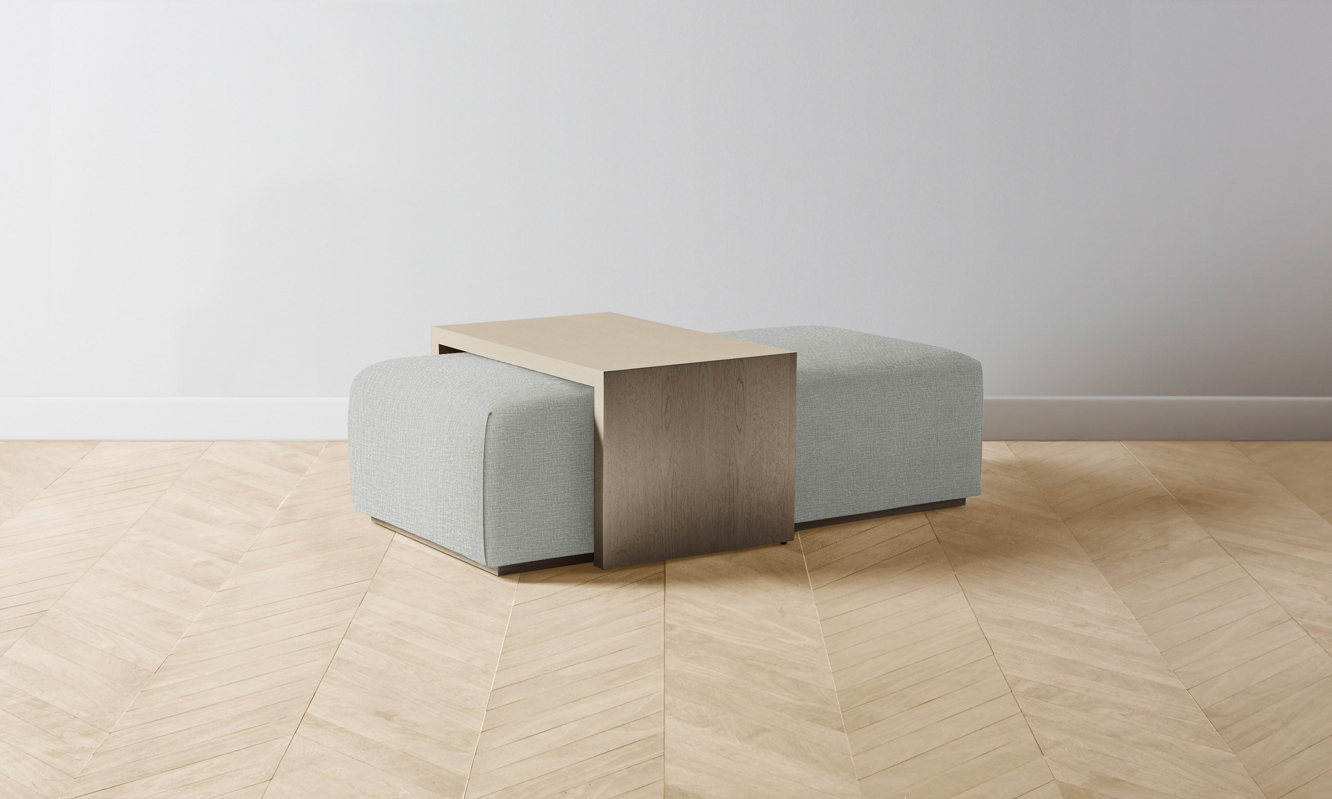 The Bowery Ottoman - Performance Woven Chenille Rain-Resistant Fabric - Perfect for Living Room, Bedroom & Outdoor Use