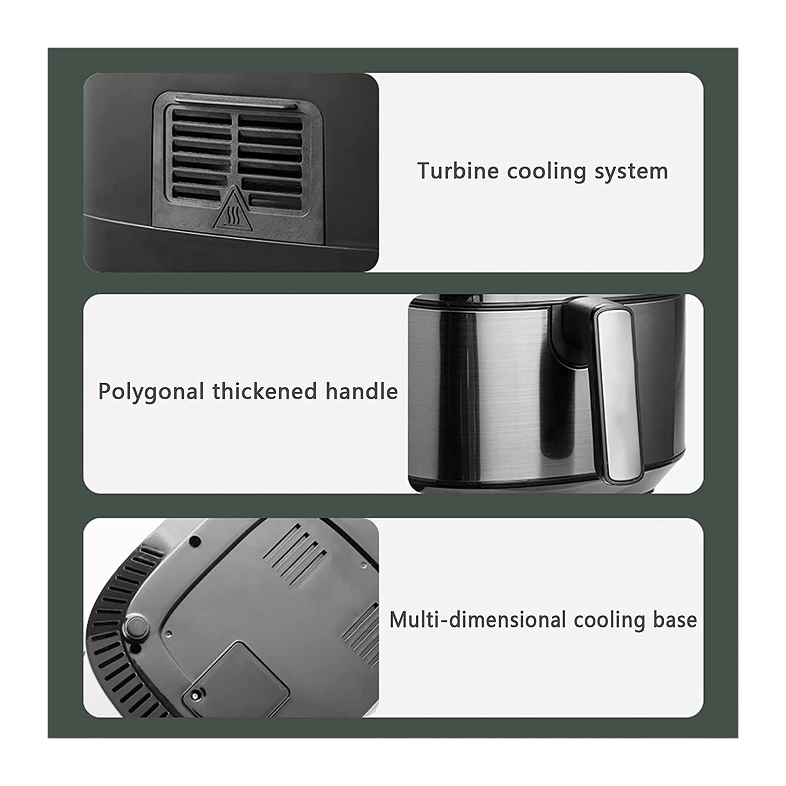 HHWKSJ 4.5L Air Fryer Oven - 1500W One-Touch Digital Screen with Preheat & Delay Start for Healthy Frying, Roasting, Baking, Grilling | Perfect for Family Dinners, Quick Meals & Low-Fat Cooking