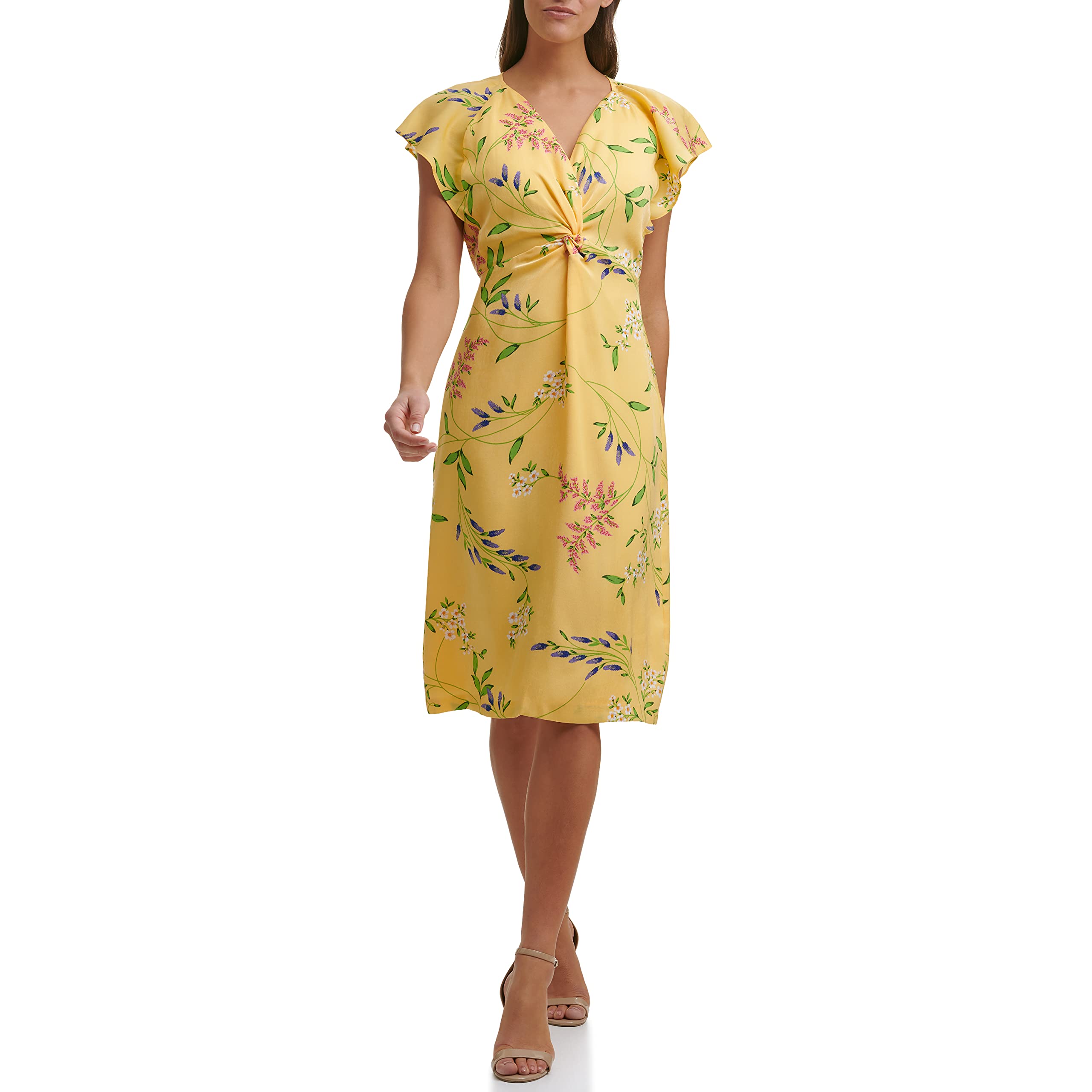 Kensie Women's Chiffon Wrap Dress - Elegant Flowy Summer Maxi Dress for Beach, Wedding & Party Occasions