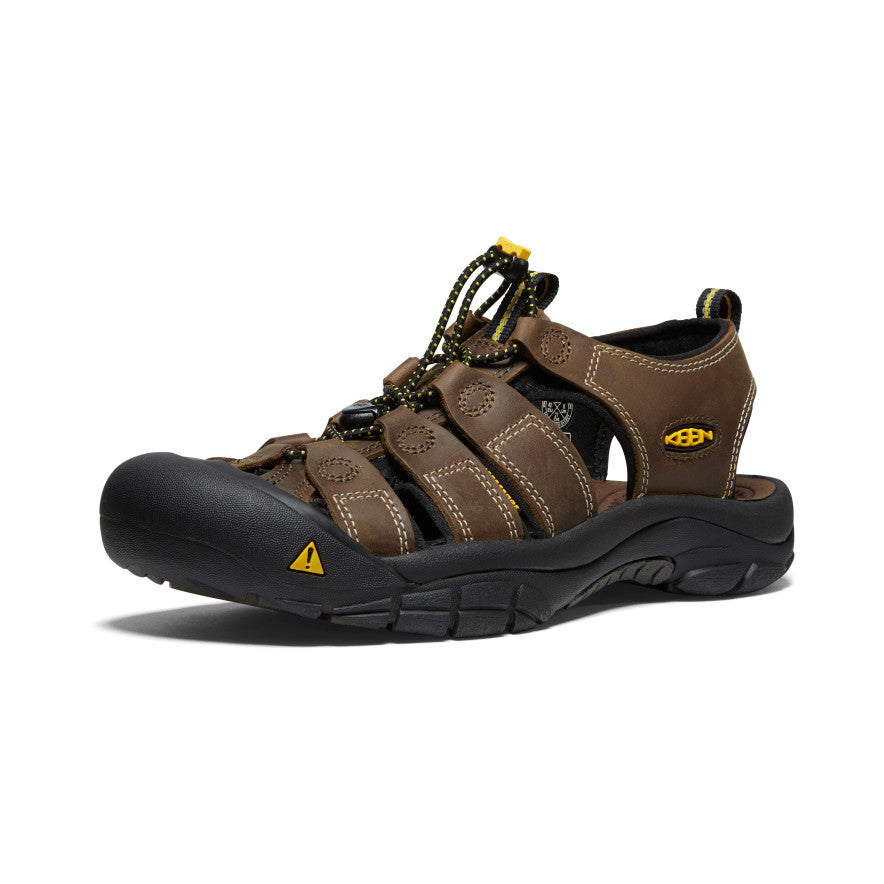 Men's Newport Leather Sandal Wide Width - Comfortable Bison Leather Sandals for Men | Perfect for Summer, Beach, and Casual Outings