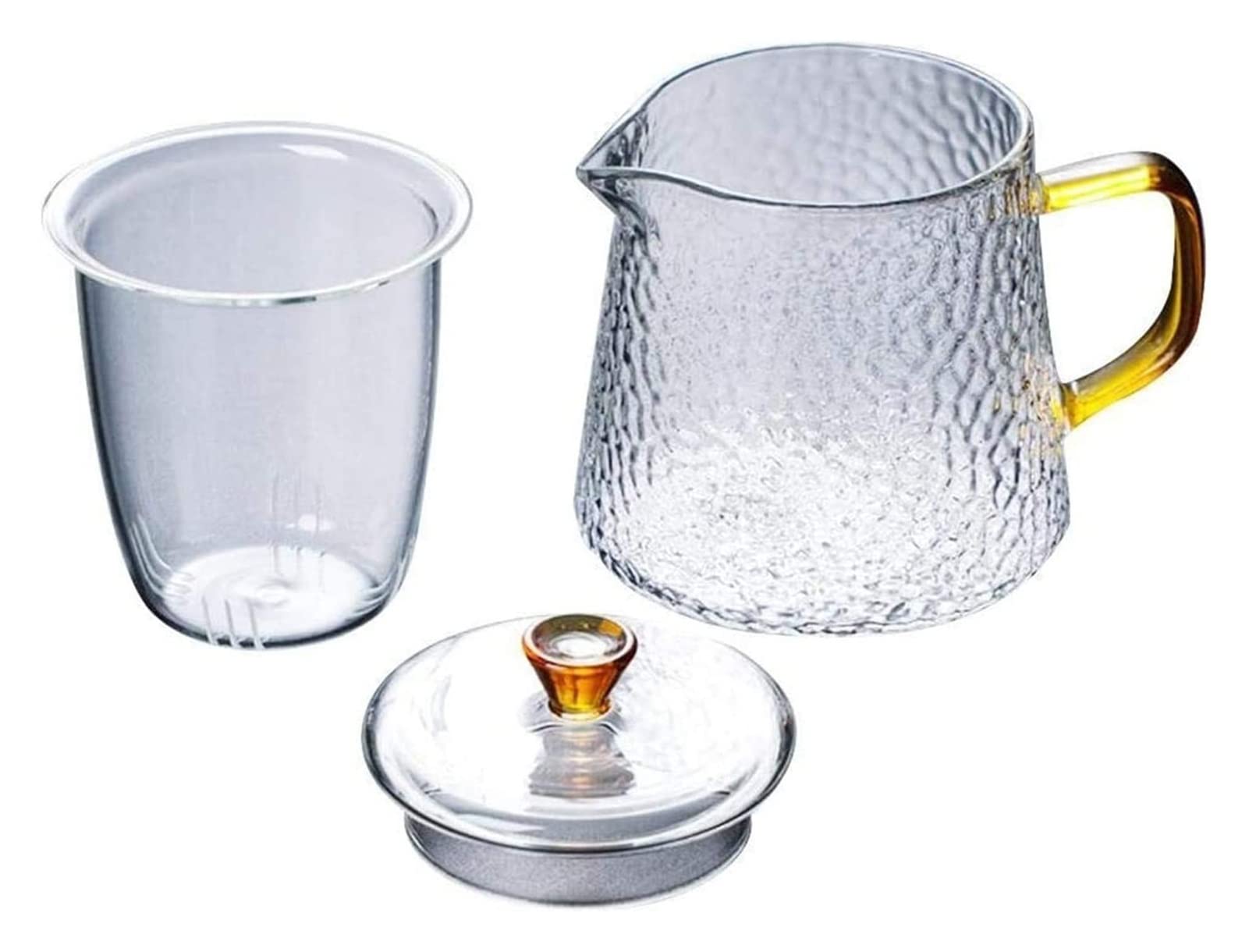 Premium Glass Teapot with Stainless Steel Filter - 34oz Clear Teapot for Loose Leaf Tea & Coffee - Heat-Resistant Borosilicate Glass Teapot Set for Home, Office, or Gift (3 Color Options) - Perfect for Afternoon Tea, Coffee Breaks & Relaxation Moments