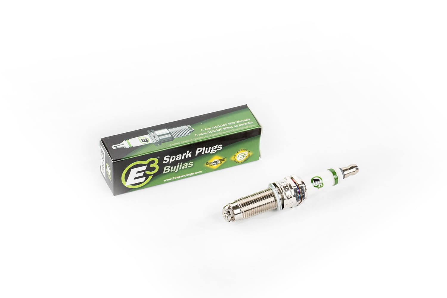 E3.82 Automotive Spark Plug for Late Model Import Cars - High Performance Ignition for Better Fuel Efficiency & Engine Power - Ideal for Daily Commute, Racing & Off-Road Driving