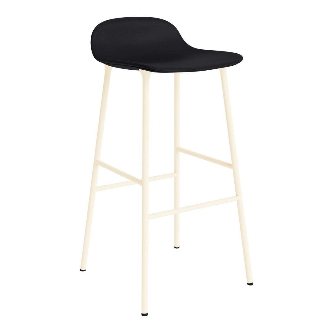 Modern Form Bar Stool with Metal Legs & Upholstered Seat - Perfect for Kitchen Islands, Home Bars & Commercial Use