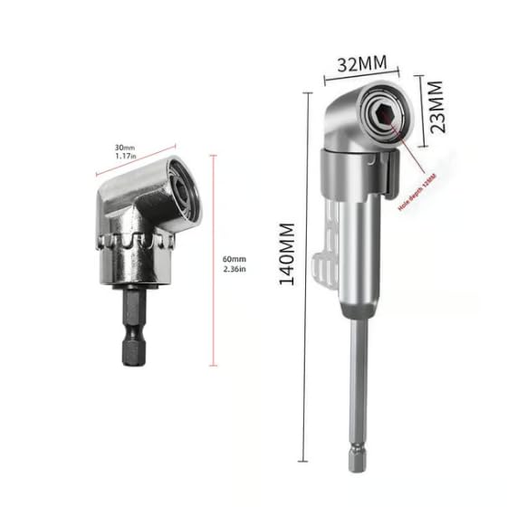 **Sherum 90 Degree Angle Screwdriver Set - Multi-Function Flexible Bend Screwdriver Bit for Tight Spaces, Corner Tool Screw Hub with Short & Long Extensions - Perfect for DIY, Automotive Repair & Hard-to-Reach Areas**