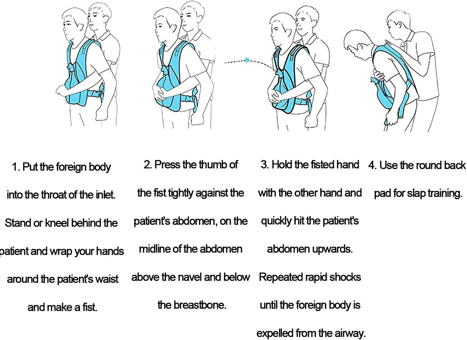 UIGJIOG Anti-Choking Training Vest - First Aid Suffocation Rescue Practice Wear for Adults with Back Slap - Airway Obstruction Simulator for CPR & Emergency Response Training (Home, School & Workplace Safety)