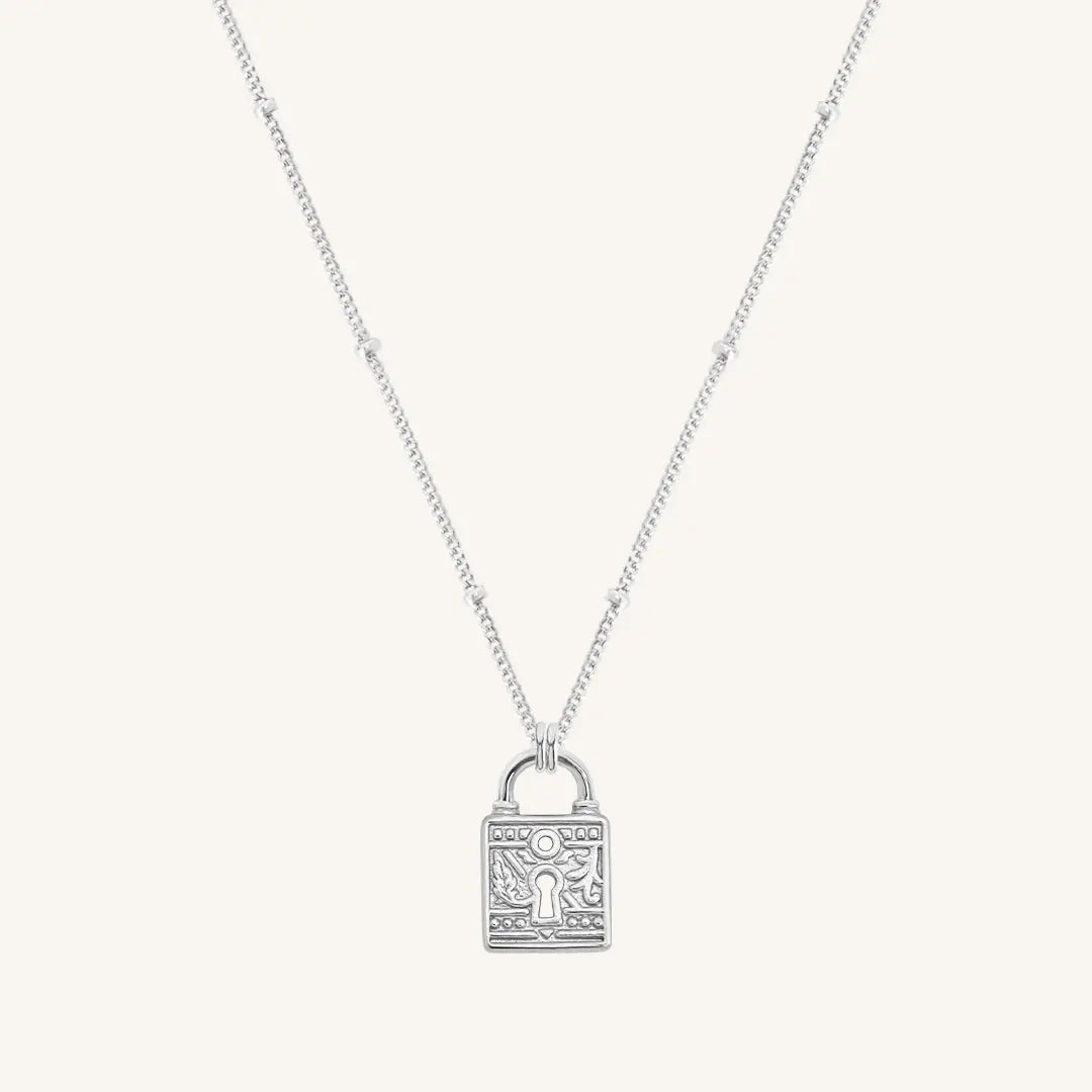 Sanctuary Keylock Necklace - Elegant Stainless Steel Pendant for Women, Perfect for Everyday Wear, Gifts & Special Occasions