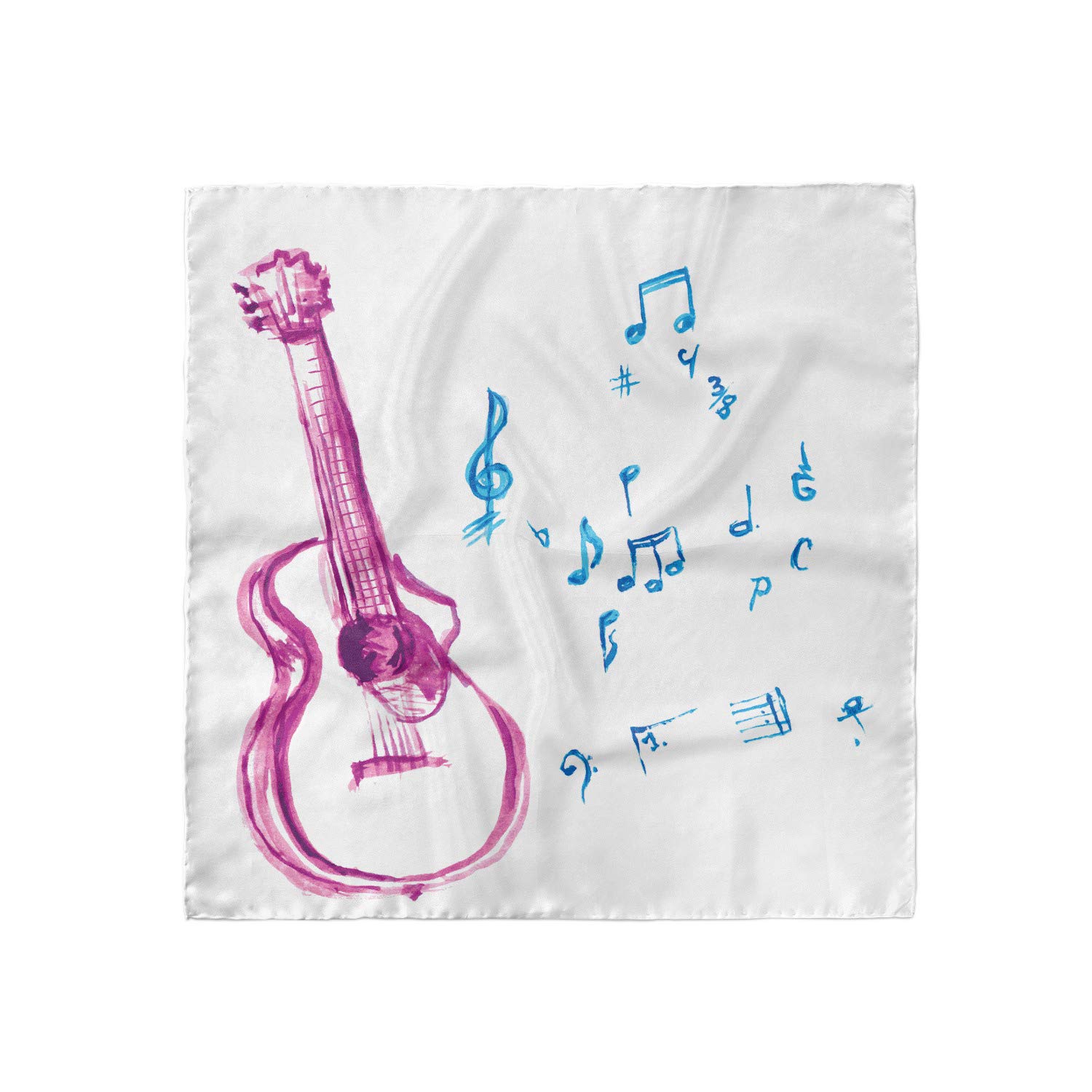 Ambesonne Guitar Head Scarf - Watercolor Music Print Hair Wrap Bandana for Women & Men - Perfect for Concerts, Music Festivals & Bohemian Style