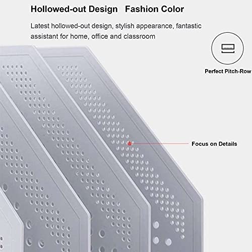 A4 Paper File Organizer - 3-Pack White Magazine Holders for Office Desk Document Storage | Perfect for Home, Office & School Organization