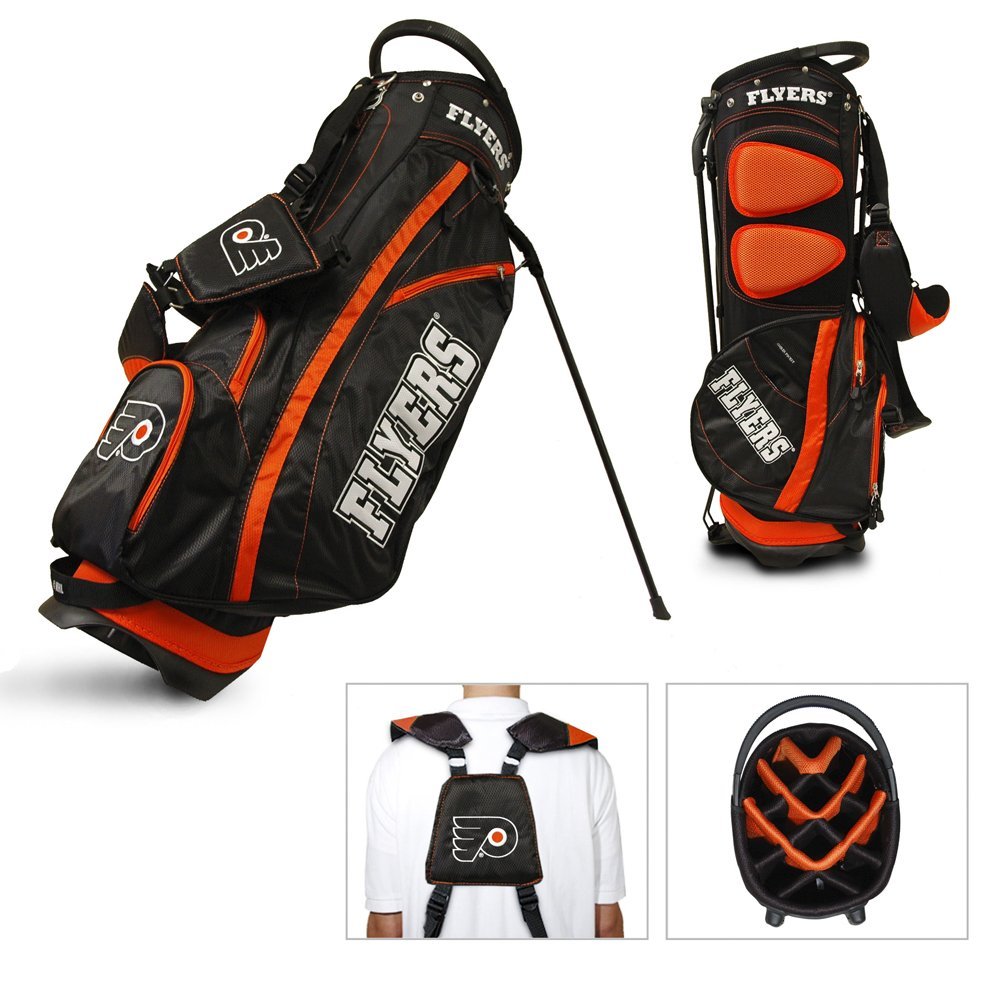 Team Golf NHL Lightweight Golf Bag with 14-Way Top Divider, Spring Action Stand, Insulated Cooler Pocket, Padded Shoulder Strap, Umbrella Holder & Removable Rain Hood - Perfect for Golf Tournaments, Practice Sessions & Outdoor Sports Events