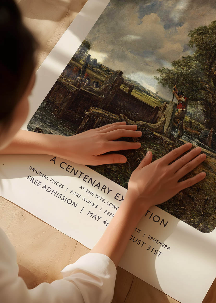 John Constable Centenary Exhibition Poster - Vintage Art Print for Home Decor, Office & Gallery Display