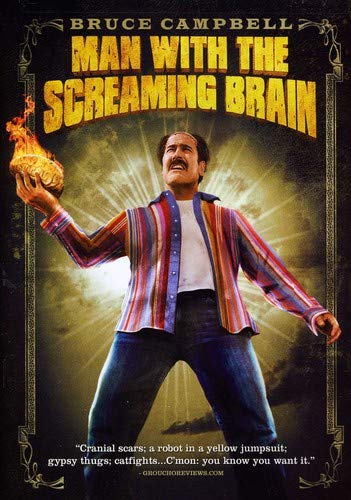 The Man with the Screaming Brain - Psychological Thriller Novel by Bruce Campbell | Perfect for Horror Fans & Book Club Discussions