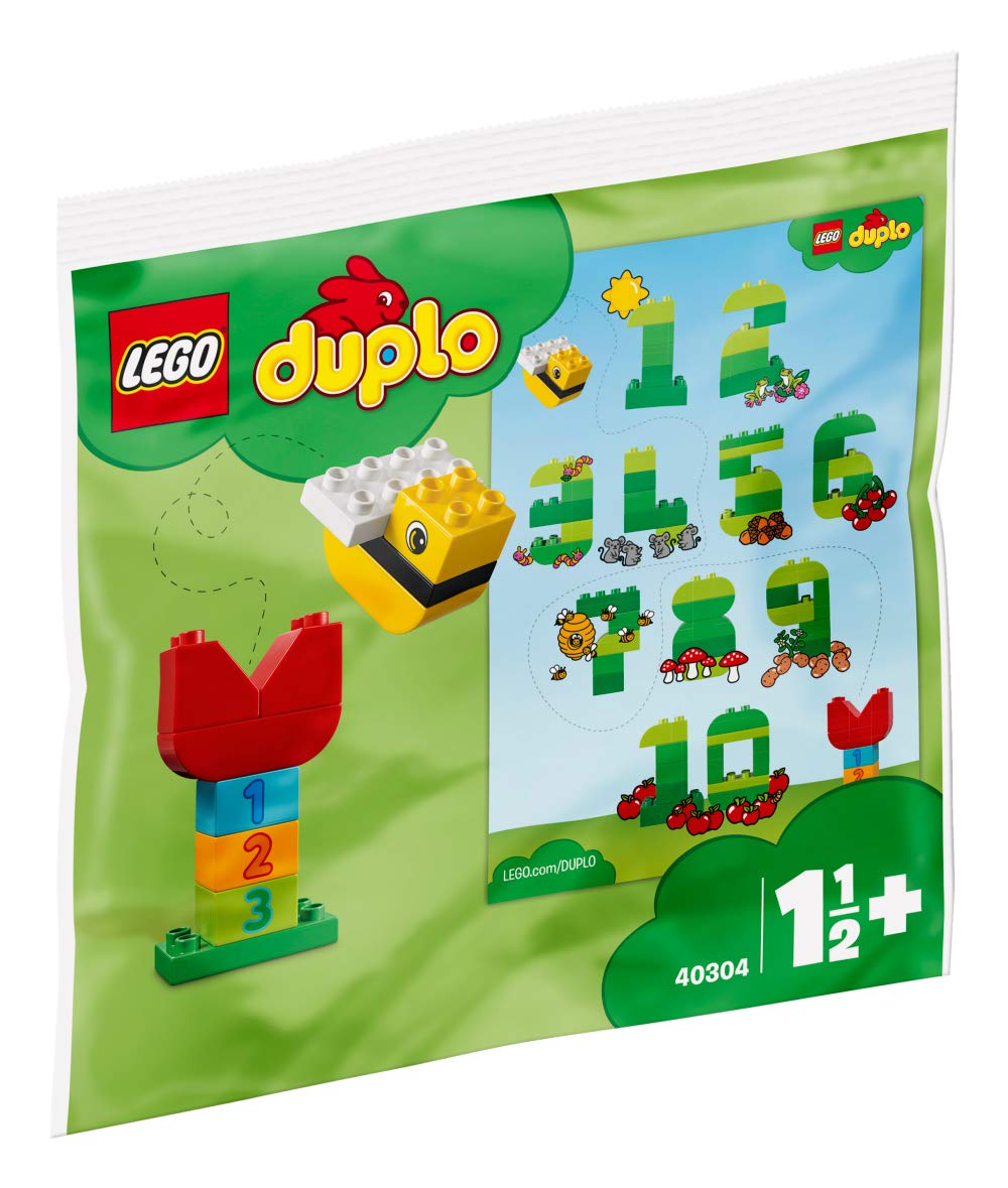 LEGO DUPLO Plastic Number Learning Bags Set - Educational Toy for Toddlers & Preschoolers - Perfect for Counting Practice & Early Math Skills Development at Home or Classroom
