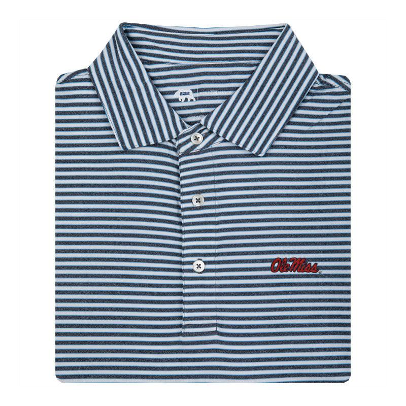 Ole Miss Mulligan Stripe Polo Shirt for Men - Comfortable Cotton Golf & Casual Wear - Perfect for Game Day, Office & Outdoor Activities