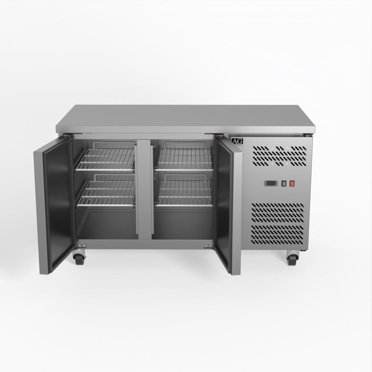 Commercial Under Counter Freezer - 2 Door Worktop Freezer 700mm Depth for Restaurants, Cafes & Food Service Businesses