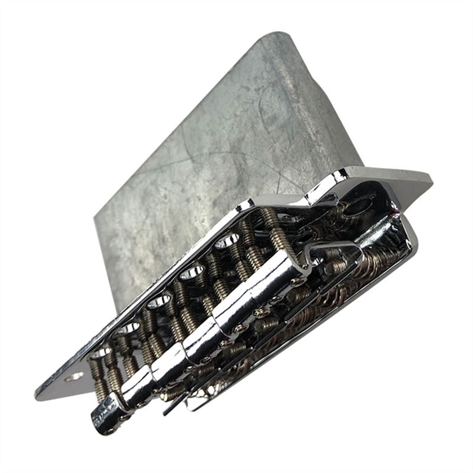 6-Piece Chrome Guitar Bridge Saddle Set for Strat/ST Electric Guitars - Silver | Replacement Parts for Guitar Bridge Repair & Maintenance | Perfect for Home Studio, Live Performances & DIY Guitar Upgrades
