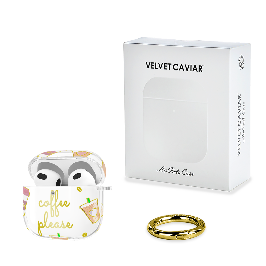 Premium Coffee-Themed AirPods Case - Stylish Protective Cover for AirPods 1/2/3 & Pro - Perfect for Coffee Lovers, Office Use & Travel Accessories