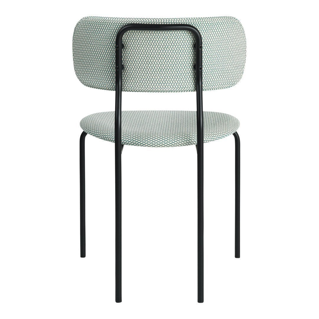 Modern Coco Dining Chair - Mid Century Style Wooden Kitchen Chair with Upholstered Seat - Perfect for Dining Room, Kitchen, Breakfast Nook & Home Office