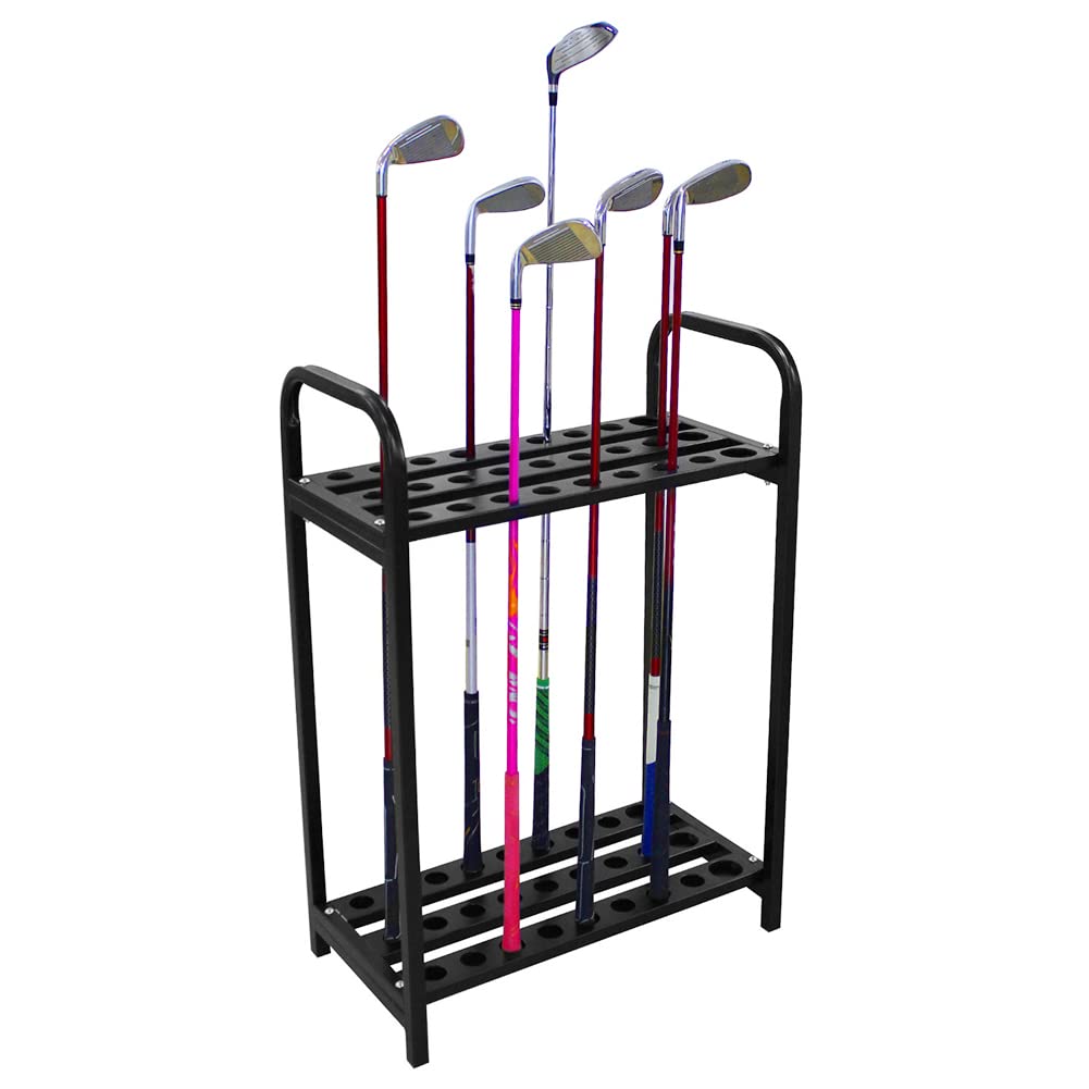 NORSENS 27 Hole Golf Club Organizer - Premium Metal Putter Rack & Golf Club Storage Stand | Perfect for Home, Office, Garage & Golf Course Practice Organization