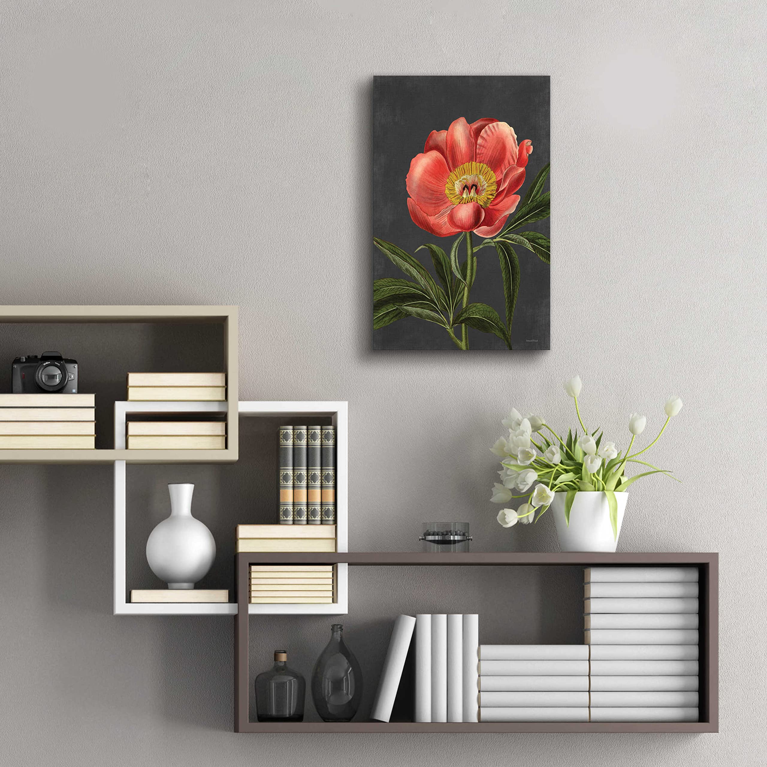 Epic 'Peony' Acrylic Glass Wall Art - 16x24 Inch Floral Home Decor by Lettered & Lined - Perfect for Living Room, Bedroom & Office Decorations