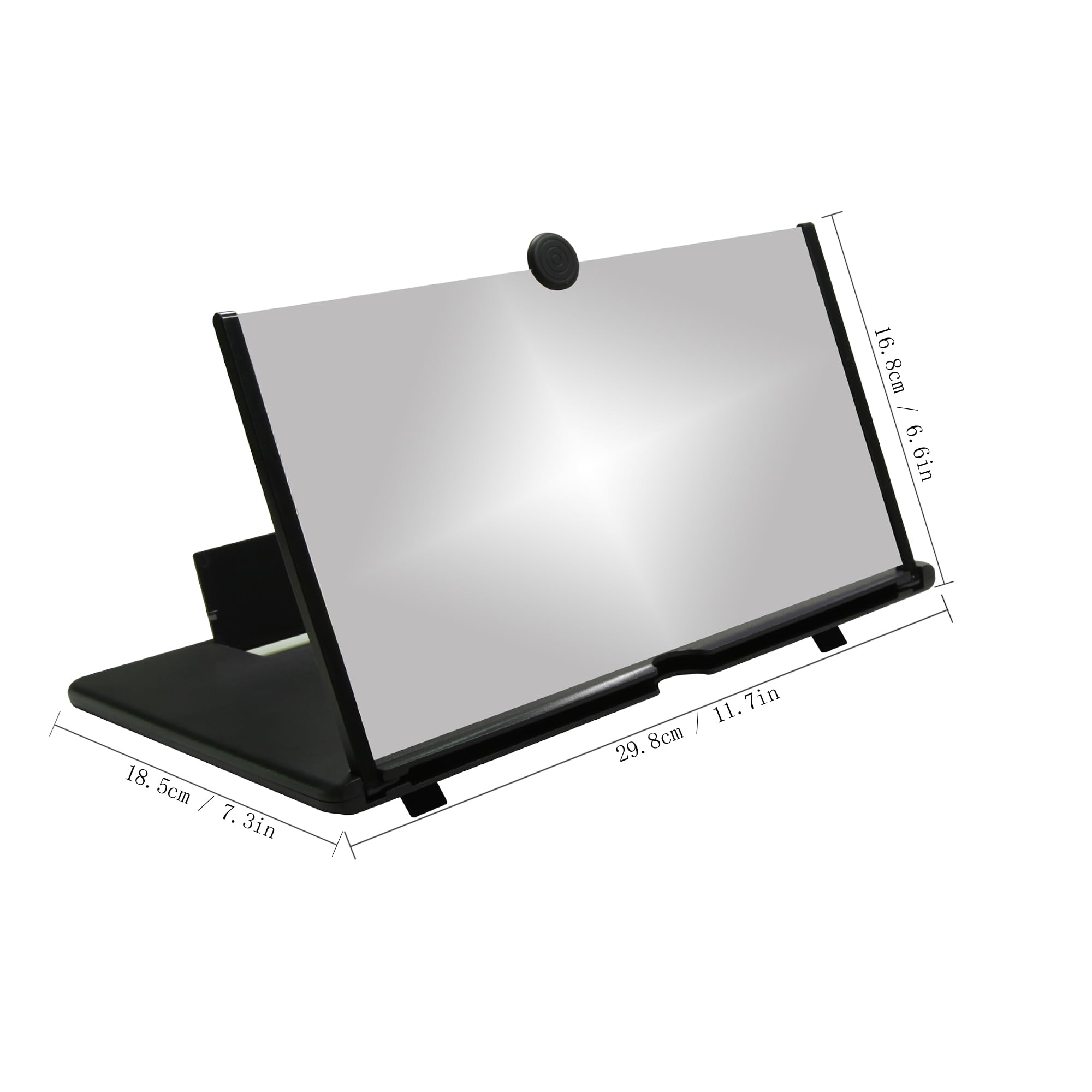 14-inch 3D HD Mobile Phone Screen Magnifier - Foldable Phone Stand with Screen Amplifier for Movies & Videos, Compatible with All Smartphones (Black) | Perfect for Home Theater, Gaming & Travel Entertainment