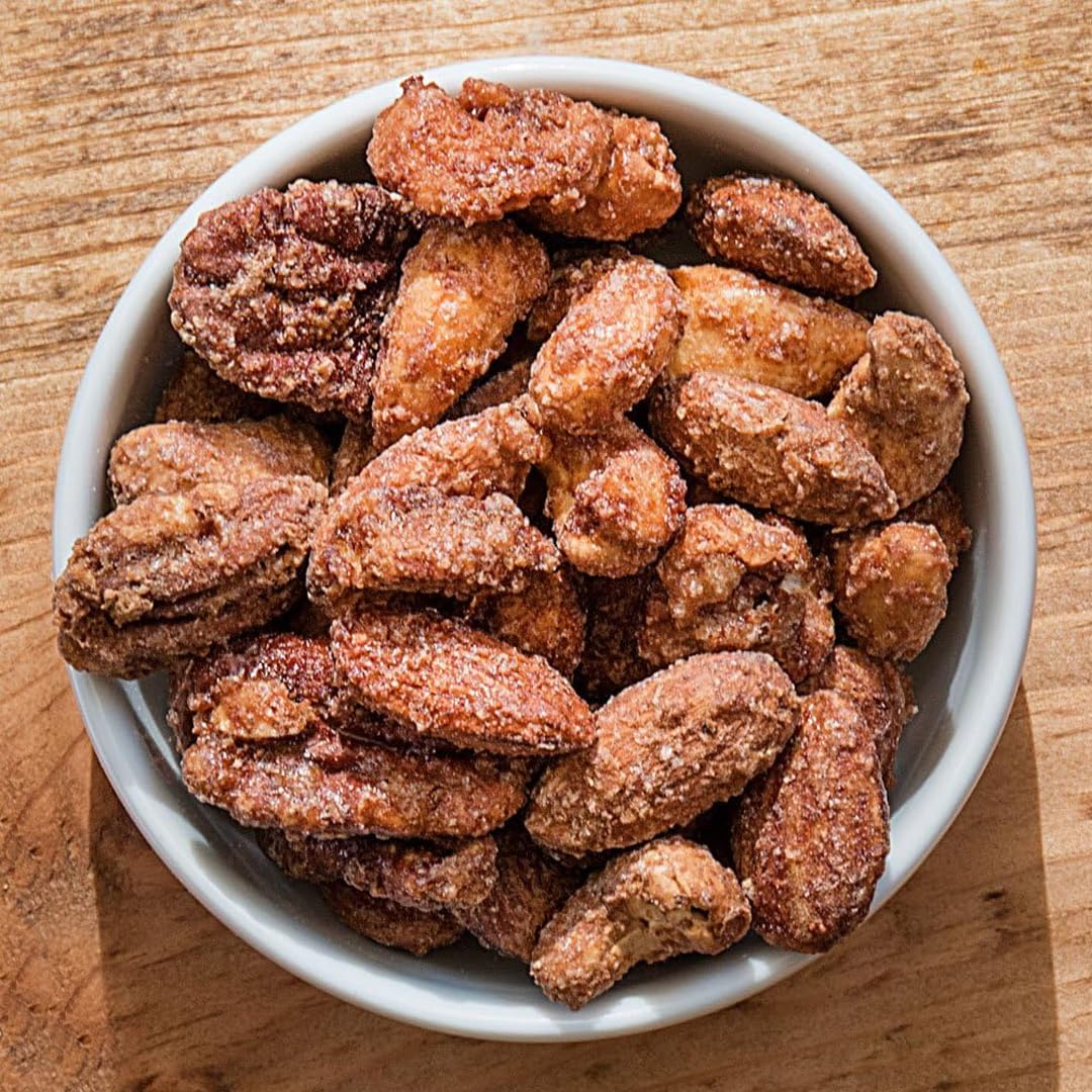 BobbySue's Nuts Some Like It Hot Gourmet Nut Mix - Spicy All Natural Snacks, Gluten Free, Low Sugar, High Protein with Almonds, Cashews & Pecans (32 Oz Jar) - Perfect for Parties, Office Snacks & Healthy On-the-Go Nutrition
