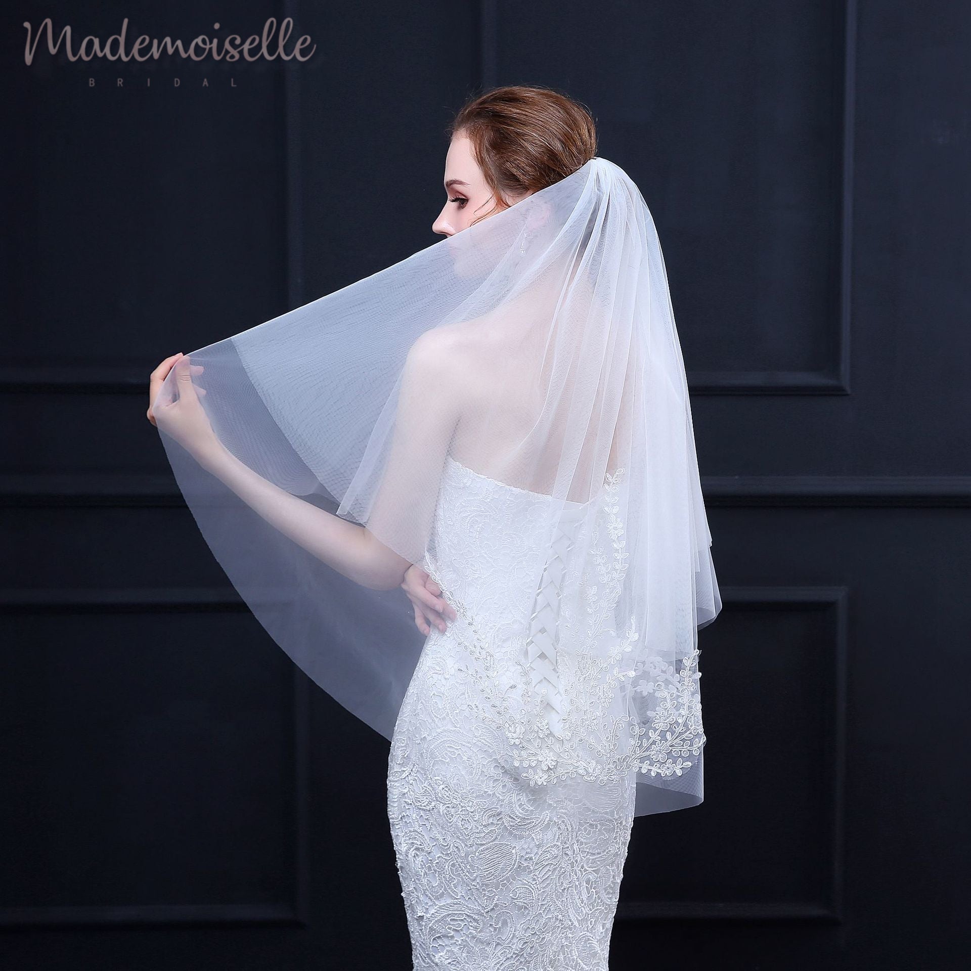 Elegant Lace Veil for Brides - Perfect for Weddings, Prom & Special Occasions | Computer Accessories & Wedding Essentials