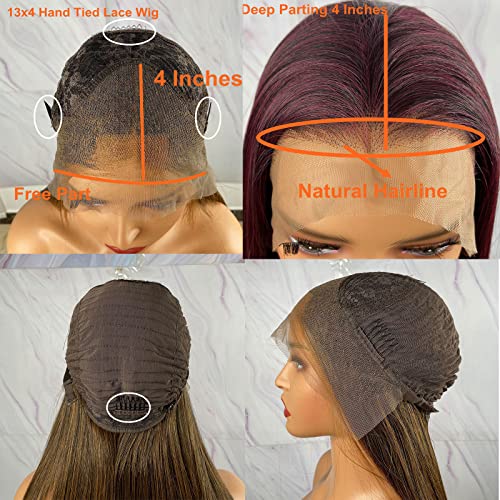 Natural-Looking Synthetic Lace Front Wig with Blonde Highlights - Perfect for Cosplay, Daily Wear & Special Occasions