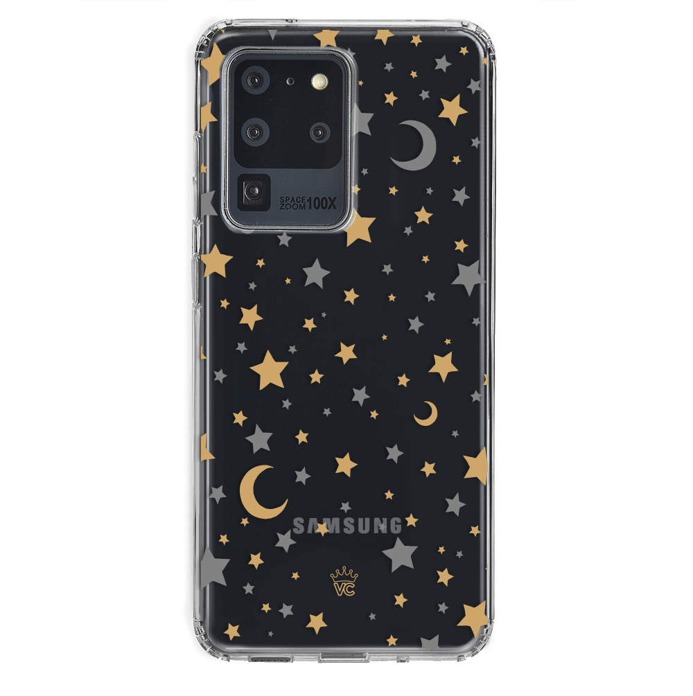 Starry Night Clear Samsung Phone Case - Protective Slim Fit Cover for Galaxy S21/S22/S23 - Perfect for Everyday Use & Gifts
