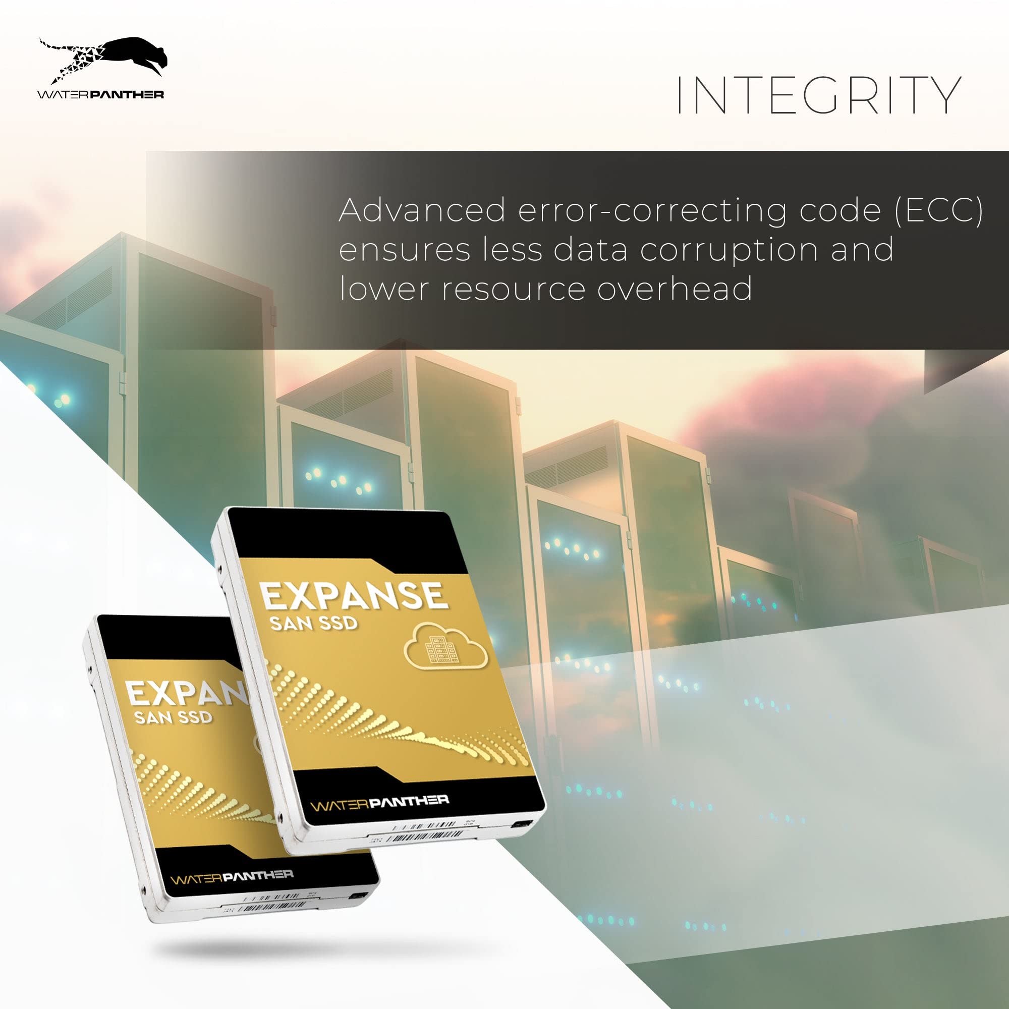 Water Panther WP Expanse 15.36TB Enterprise SSD - PCIe Gen4 x4 NVMe U.2 2.5-inch Solid State Drive with ECC PLP & 1DWPD | High-Performance Data Center & SAN Storage Solution for Cloud Computing, AI Workloads, and Database Applications