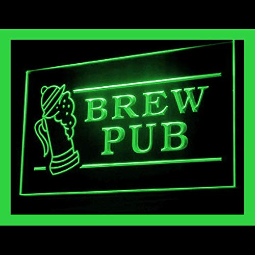 170117 Open Brew Pub Bar Club Nightlife Party LED Neon Sign - Vintage Style Customizable Lighting for Bars, Pubs, Restaurants & Home Decor